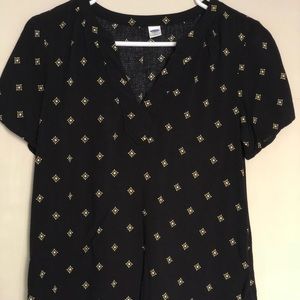 Old Navy size S. Black Print Blouse